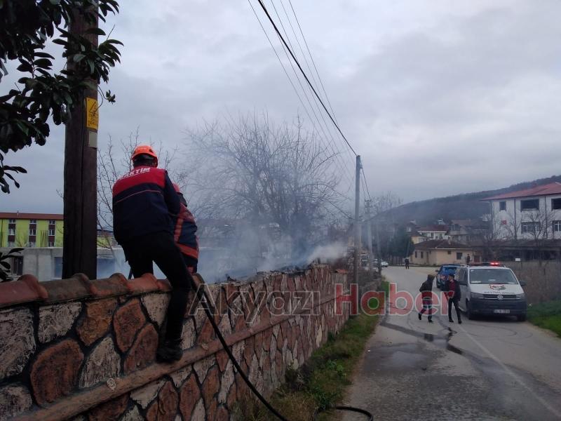 Odunluk alev alev yandı