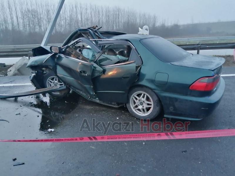 D-100'de feci kaza, sürücü can verdi