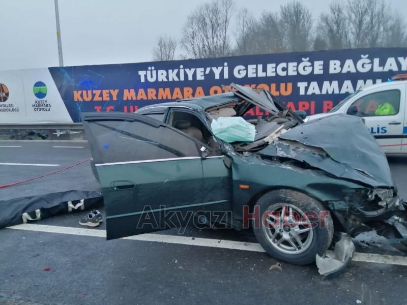 D-100'de feci kaza, sürücü can verdi