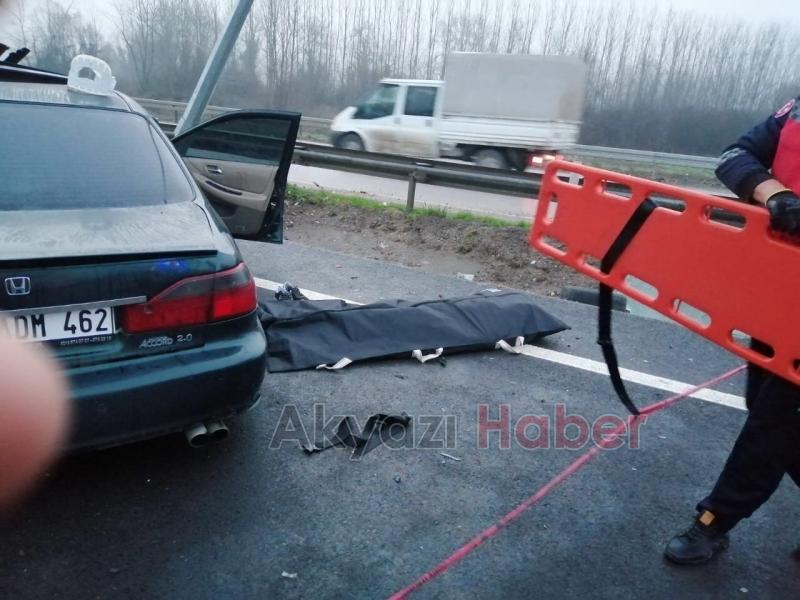 D-100'de feci kaza, sürücü can verdi