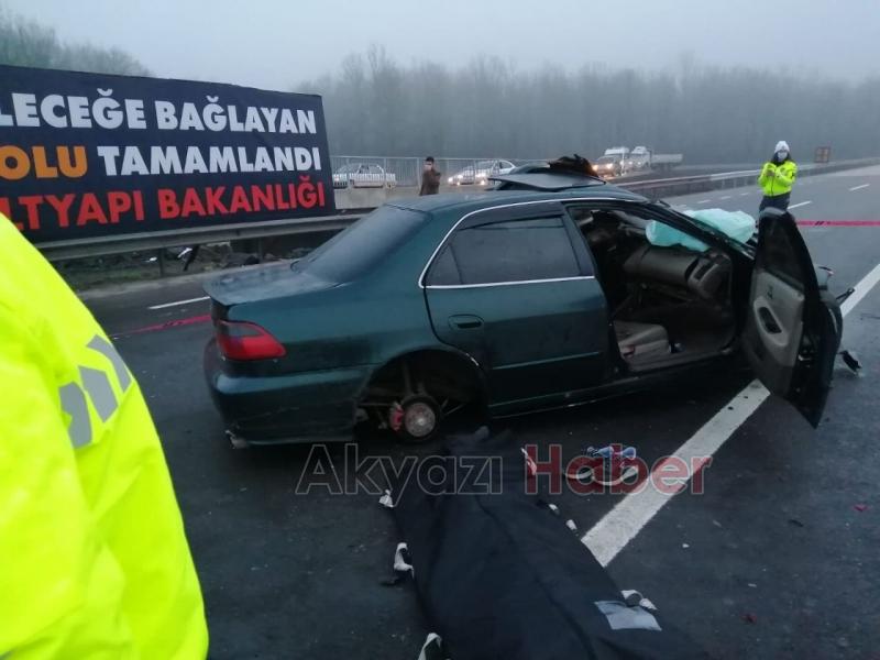 D-100'de feci kaza, sürücü can verdi