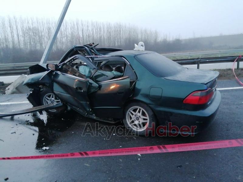 D-100'de feci kaza, sürücü can verdi