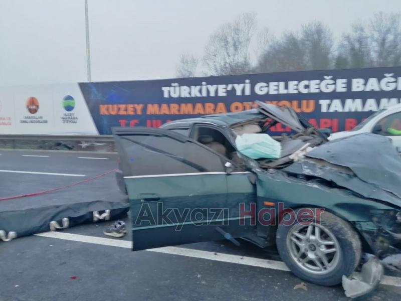 D-100'de feci kaza, sürücü can verdi