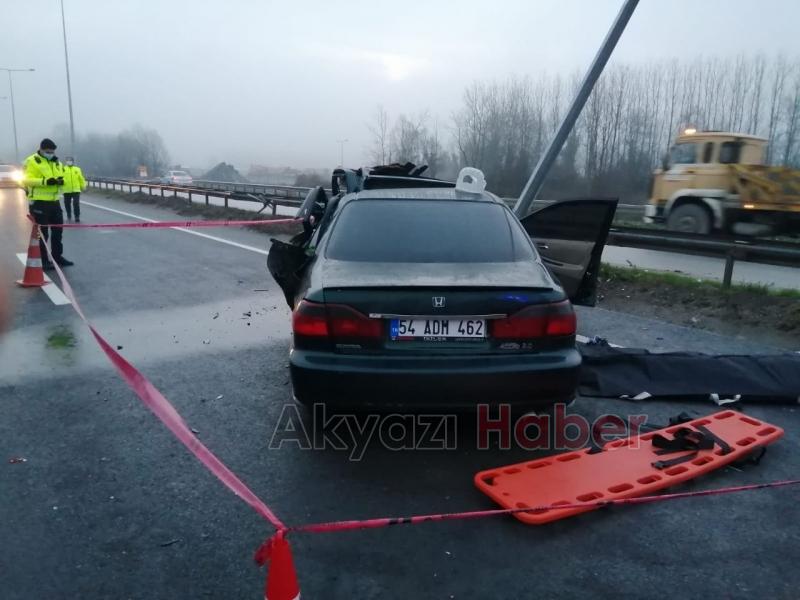 D-100'de feci kaza, sürücü can verdi