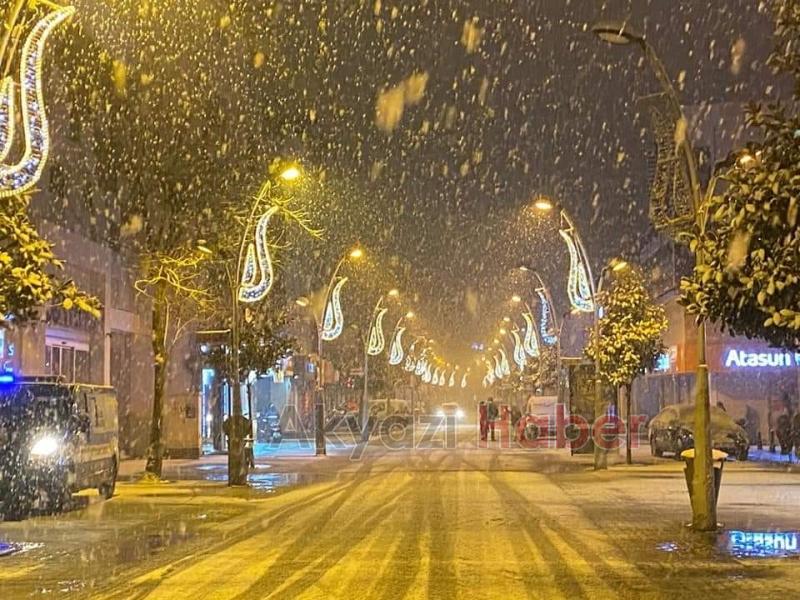 Akyazı'dan kar manzaraları