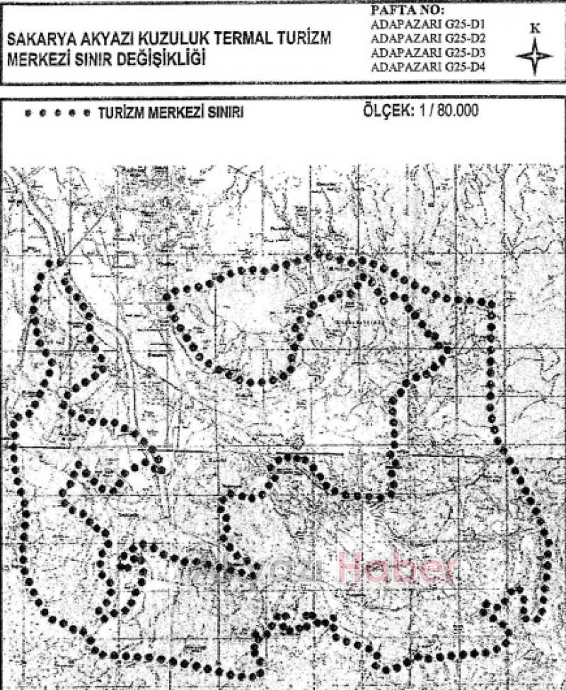 Kuzuluk Termal Turizm Merkezi'nin sınırları değişti