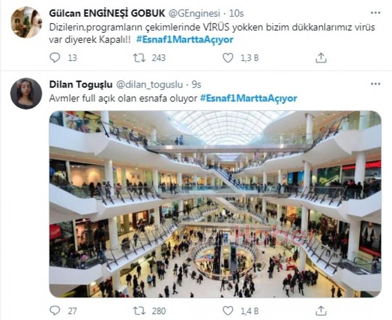 Esnaf1MarttaAçıyor hasthagı gündem oldu