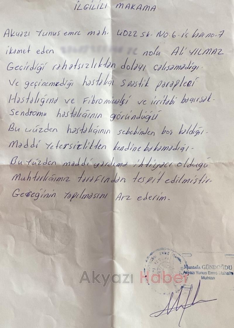 Akyazılı iki çocuk babasının yardım çığlığı