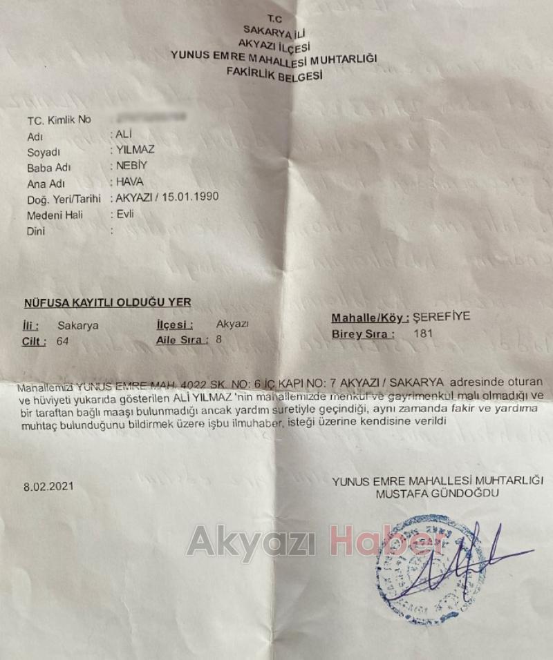 Akyazılı iki çocuk babasının yardım çığlığı