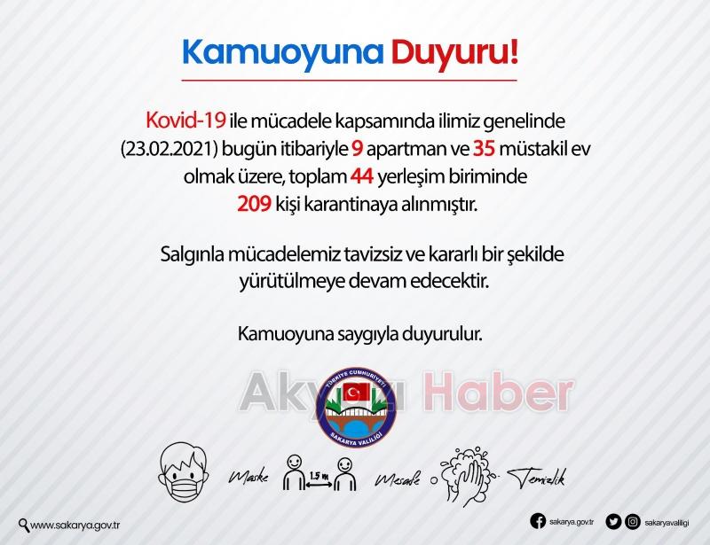 Valilik karantinadaki kişilerin sayısını açıkladı