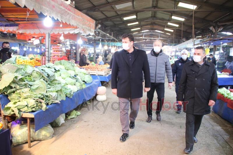 Başkan Soykan, Pazar Yeri'nde denetime katıldı