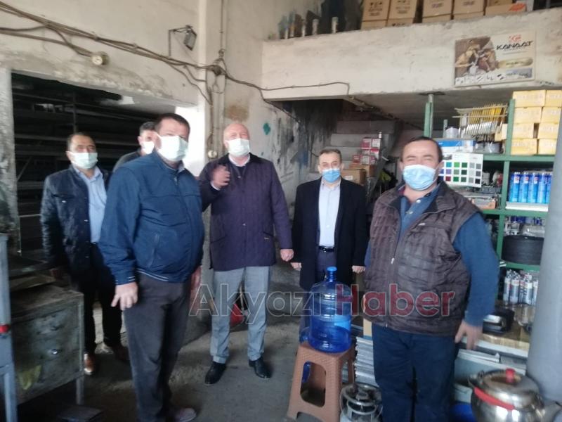 Sanayi esnafını ziyaret edip koronaya karşı uyardılar