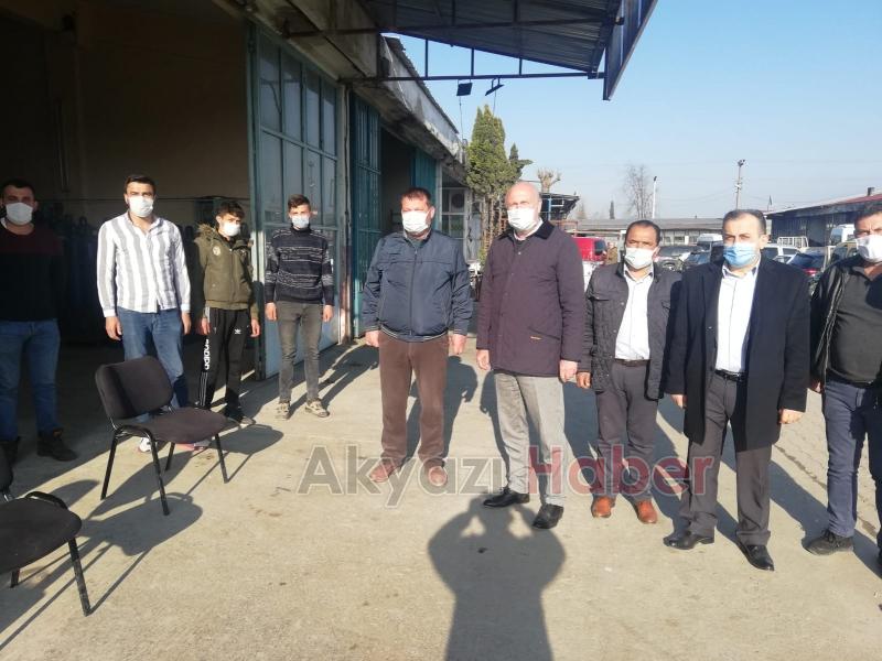 Sanayi esnafını ziyaret edip koronaya karşı uyardılar