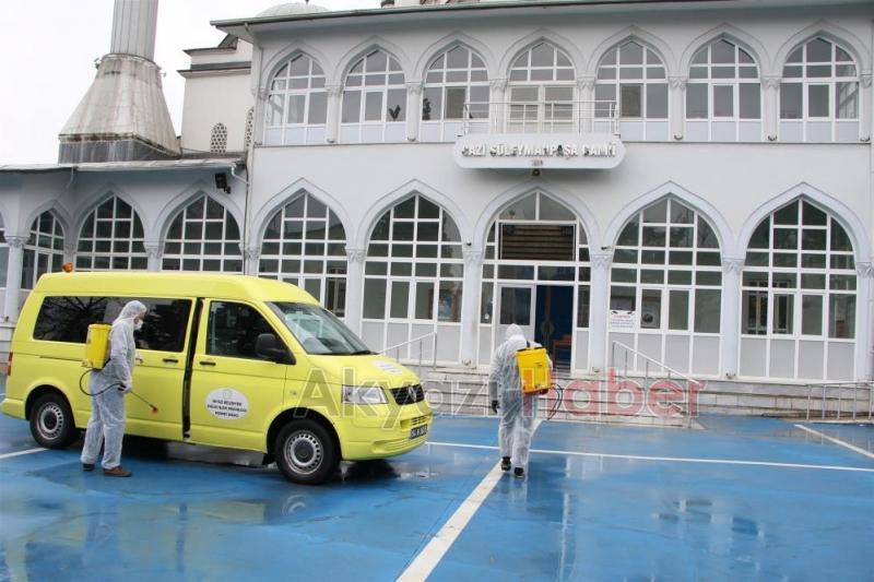 Ramazan öncesi camiler dezenfekte ediliyor