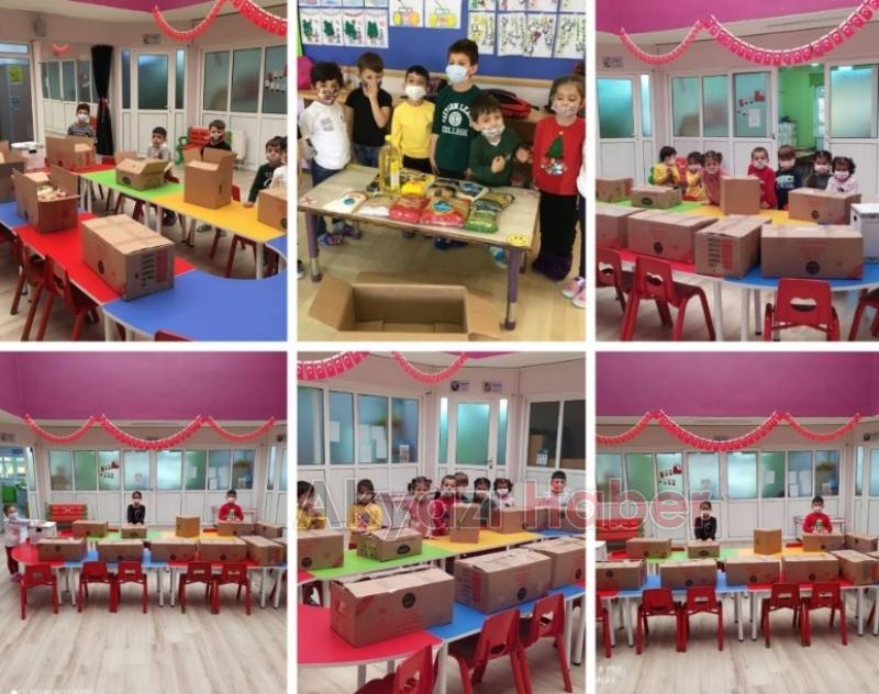 Miniklerden ihtiyaç sahiplerine gıda yardımı