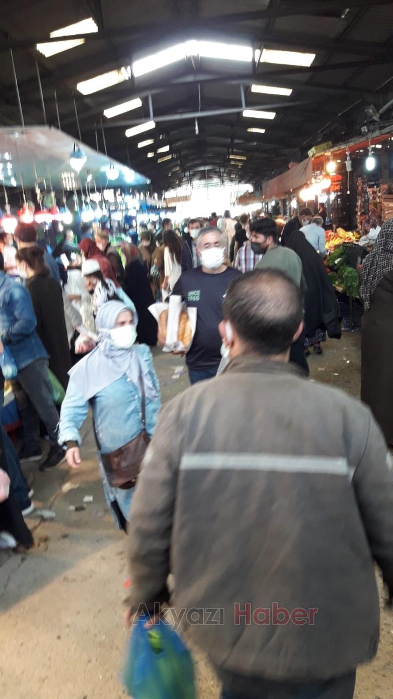 Kapanma öncesi pazara akın ettiler