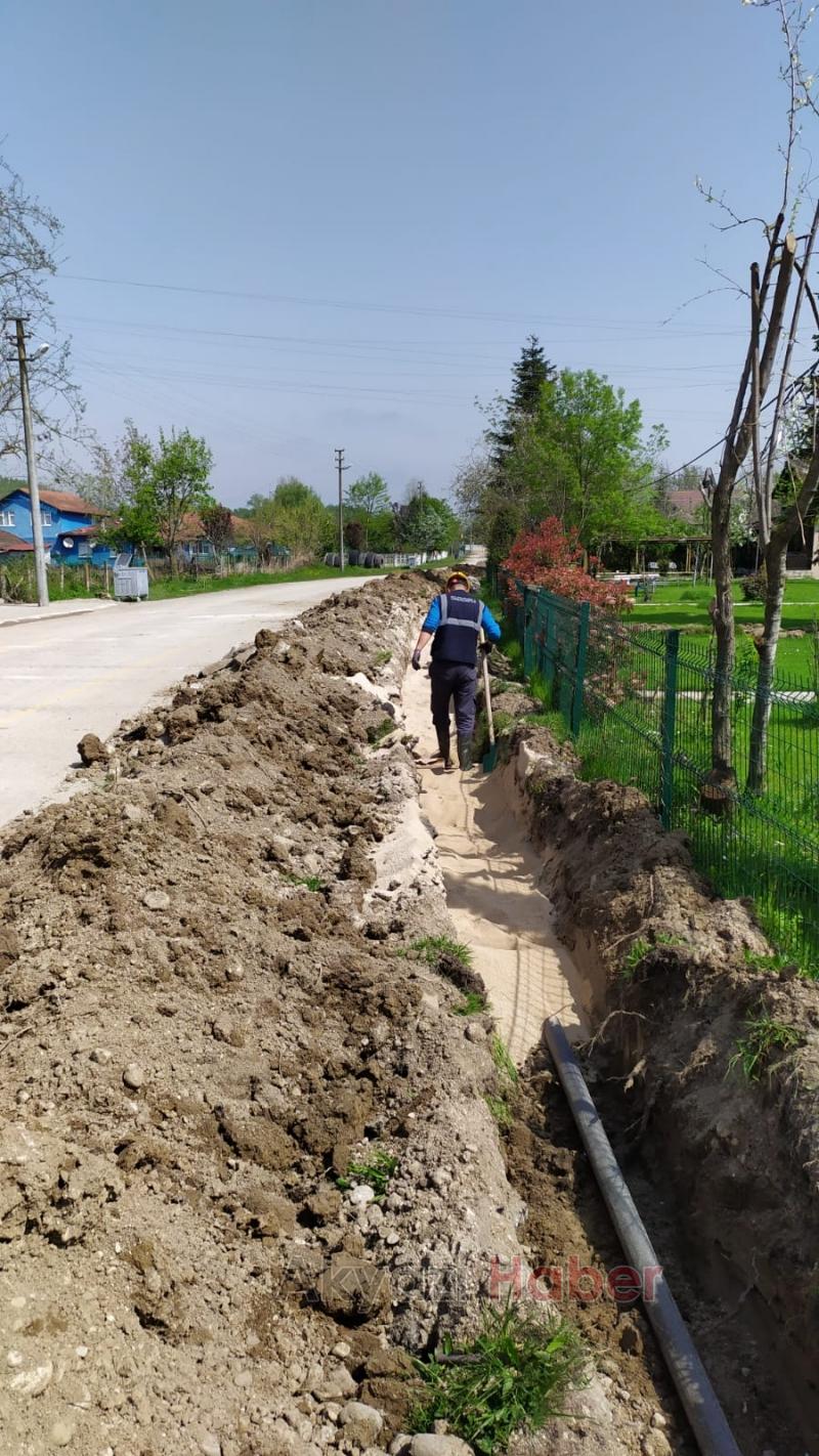 Akyazı’da 3 mahalleye 14 bin metrelik yeni içmesuyu hattı