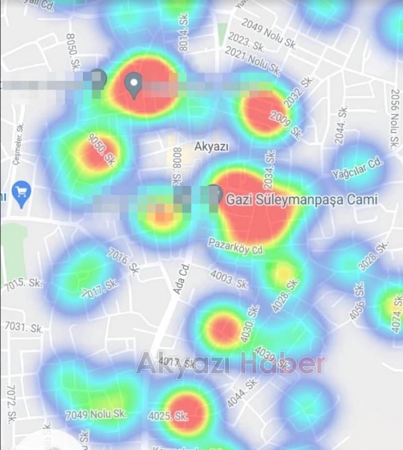 İşte Akyazı'nın korona haritasında son durum