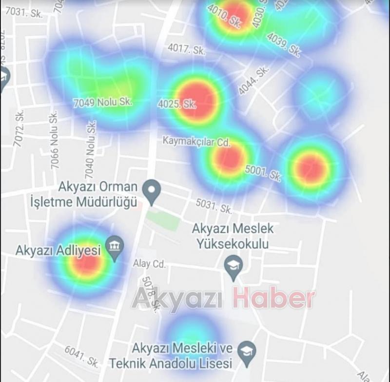 İşte Akyazı'nın korona haritasında son durum