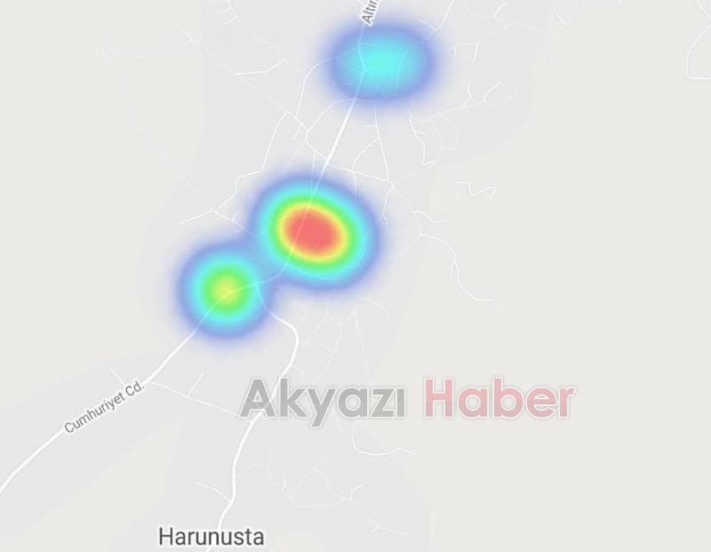 İşte Akyazı'nın korona haritasında son durum