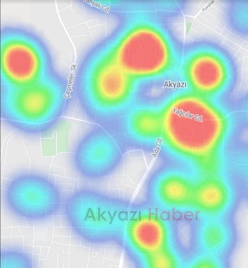 İşte Akyazı'nın korona haritasında son durum