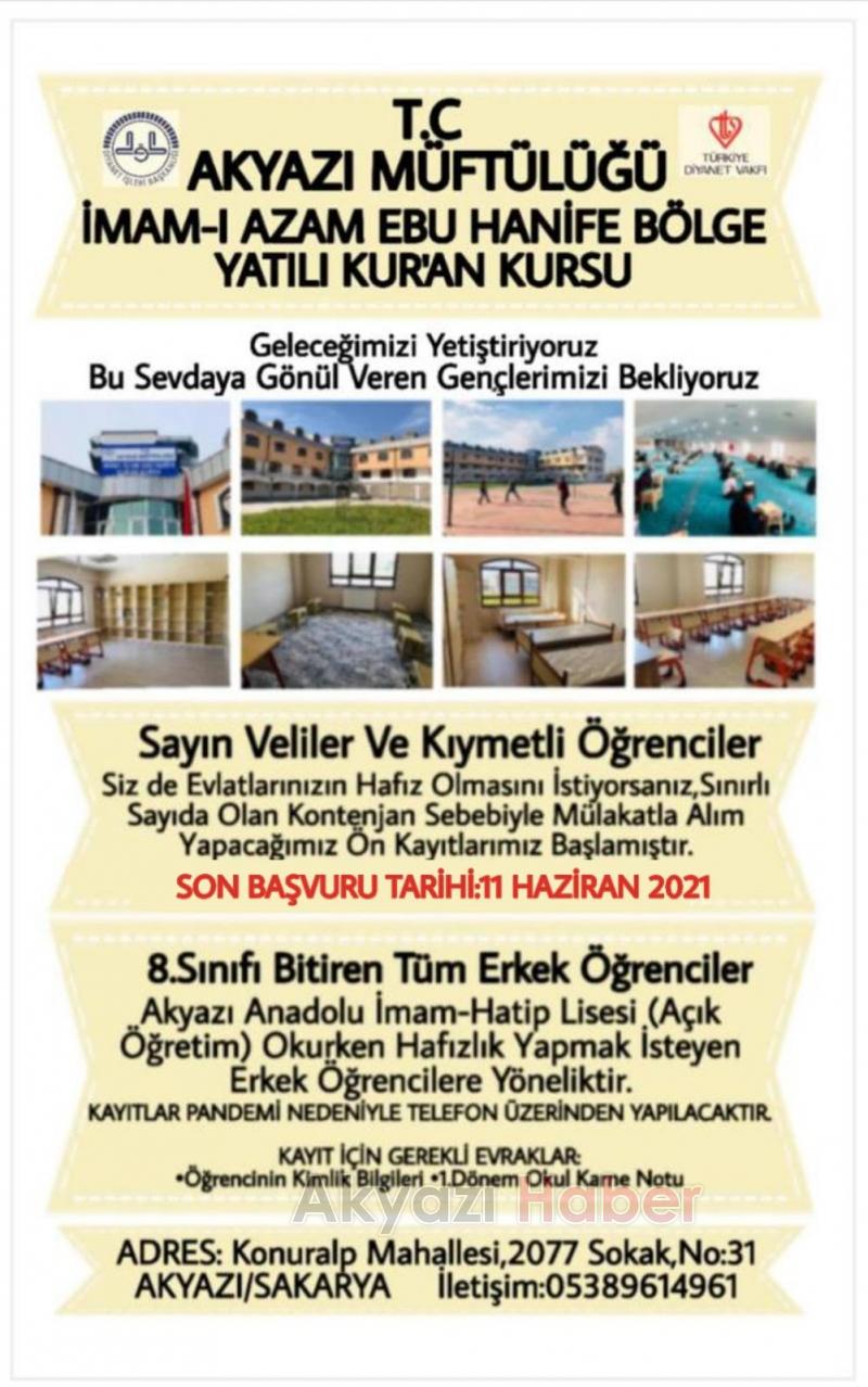 Hafızlık Kursu kayıtları başladı