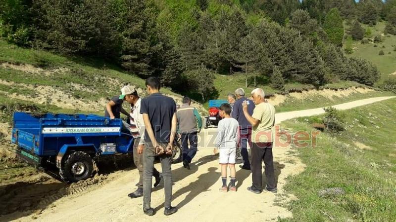 Pat pat yaylada gölete uçtu