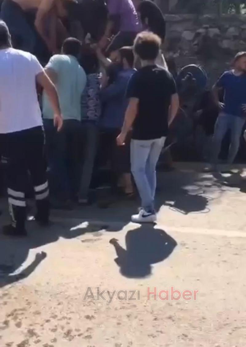 Korku dolu anlar İki çocuğun ayakları sıkıştı!