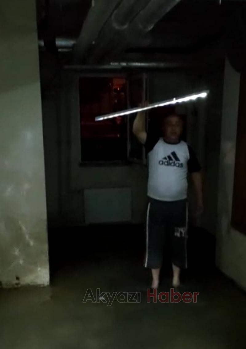 TOKİ evlerinin sığınaklarını su bastı