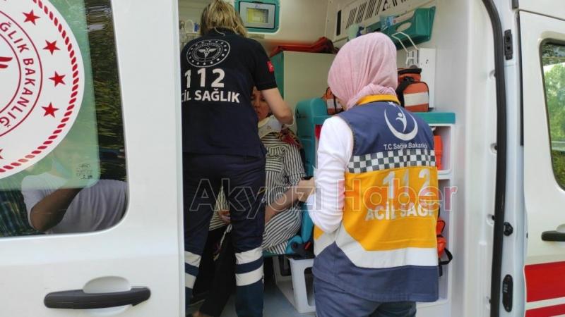 Otomobil ağaçlık alana uçtu: 3 yaralı