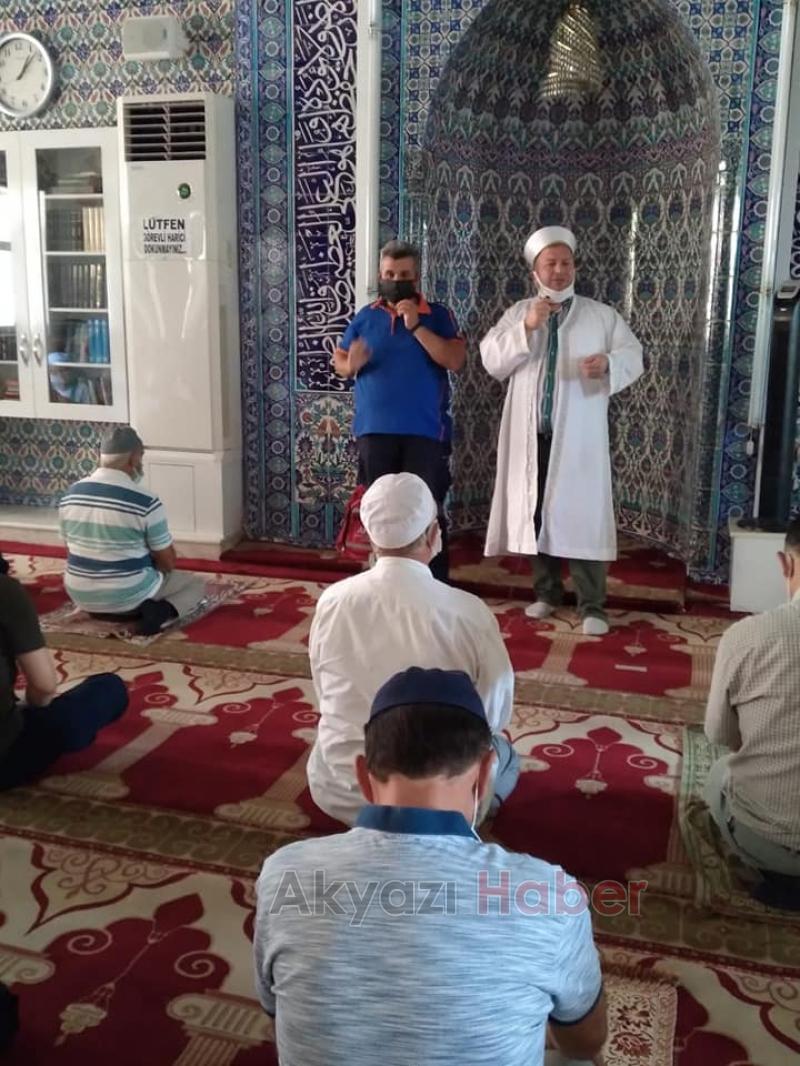 Akyazıda 10 ayrı camide cemaate afet eğitimi verildi