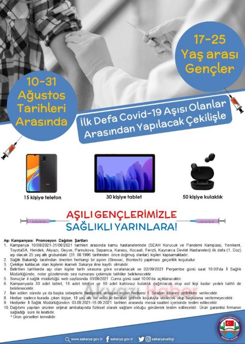 Aşı olan gençlere akıllı telefon, tablet, kulaklık hediye