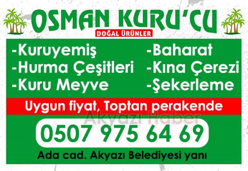 Aşure Malzemeleri Osman Kuru'cu'dan alınır