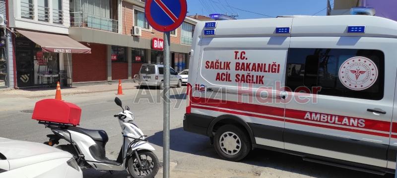 Sollama yaparken motosikletliye çarptı