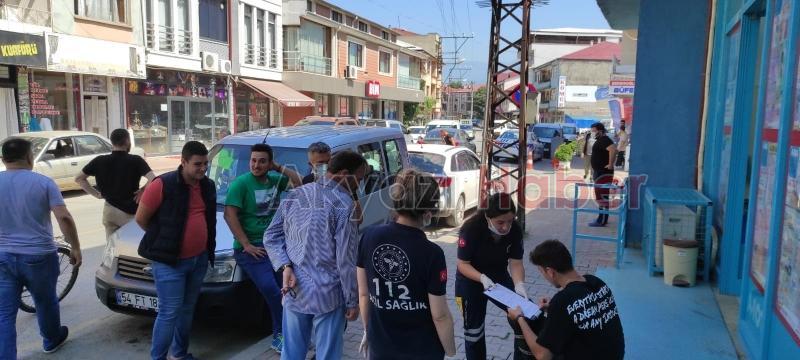 Sollama yaparken motosikletliye çarptı