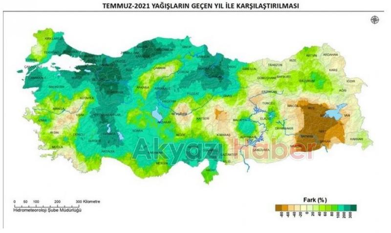 Yağış haritasında dikkat çeken Sakarya detayı