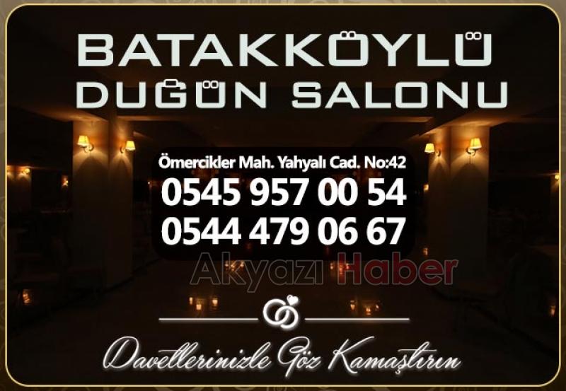 Batakköylü Düğün Salonunda 2021 yılı rezervasyonları devam ediyor