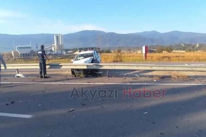 Kuzuluk yolunda bariyerlere girdi