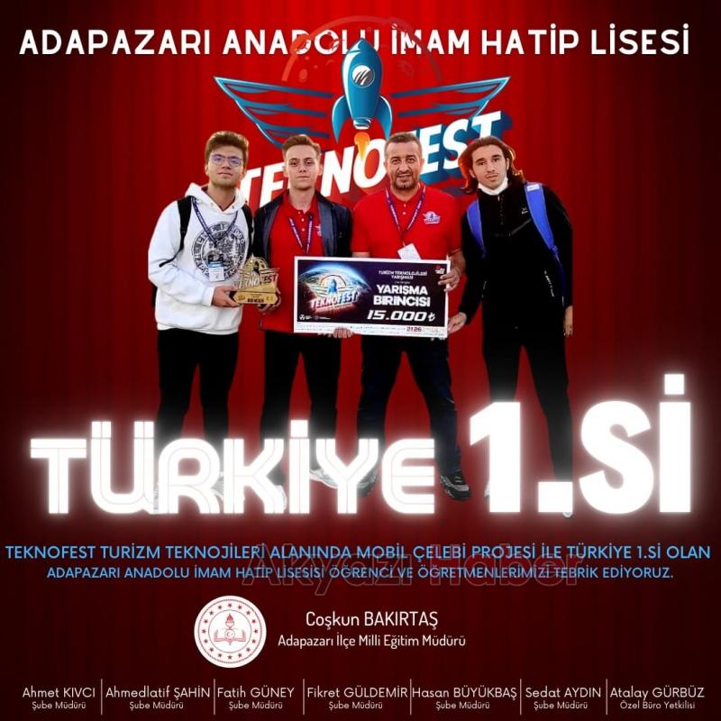 Sakarya'nın mucitleri TEKNOFEST'te birinci oldu