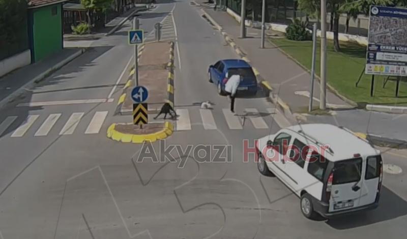 Yaya geçidinde acı içinde kaldı