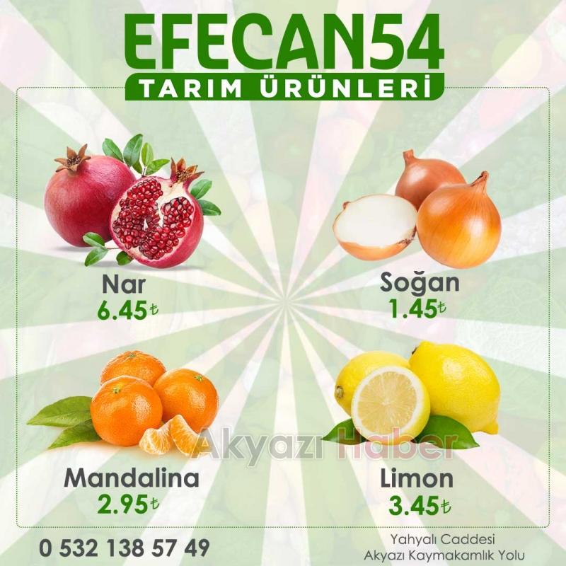 Efecan Tanzim Satışta Her gün Süper fiyat