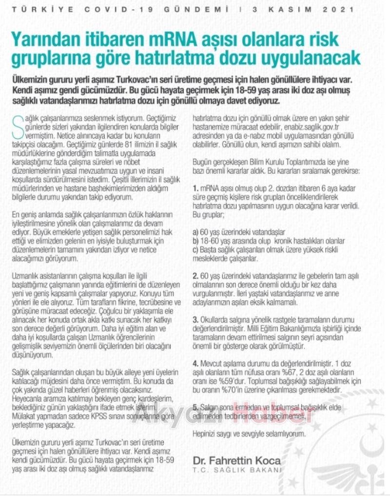 Bakan Koca açıkladı: Yarın başlıyor