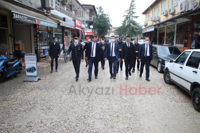 Akyazı'da protokol çalışmaları inceledi