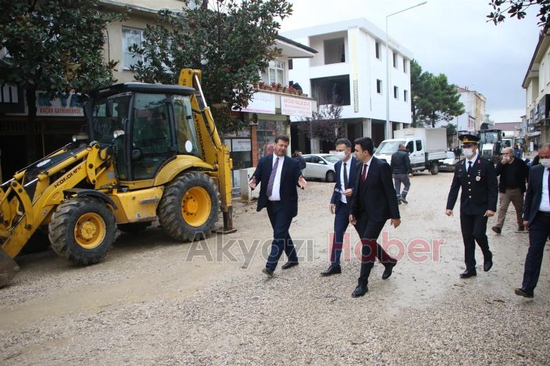 Akyazı'da protokol çalışmaları inceledi