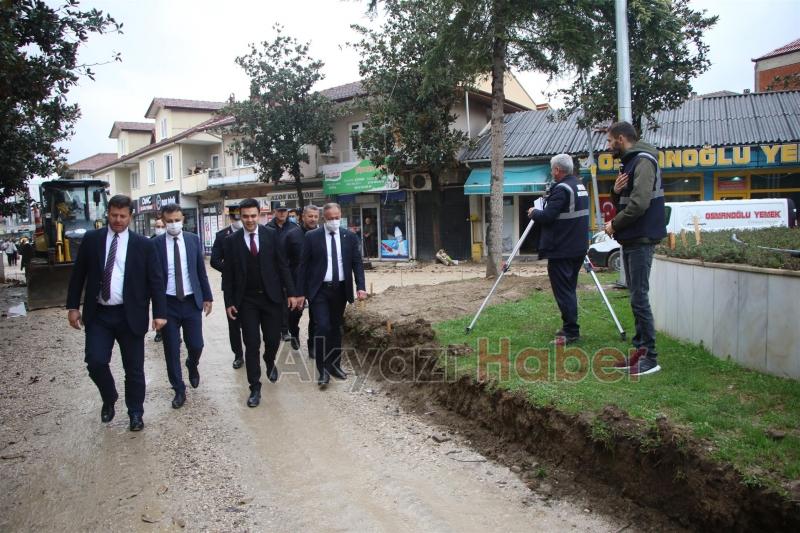 Akyazı'da protokol çalışmaları inceledi