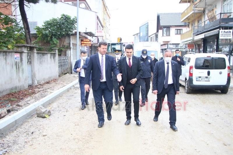 Akyazı'da protokol çalışmaları inceledi