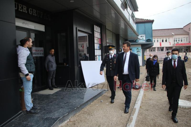 Akyazı'da protokol çalışmaları inceledi