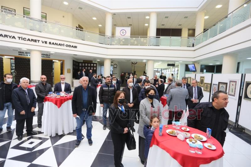 İradet Başer’in Ebru Sergisi SATSO'da sanatseverlerle buluştu