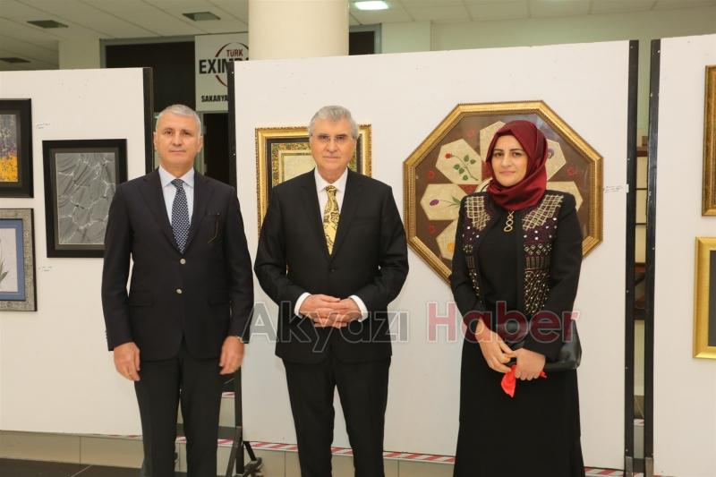 İradet Başer’in Ebru Sergisi SATSO'da sanatseverlerle buluştu