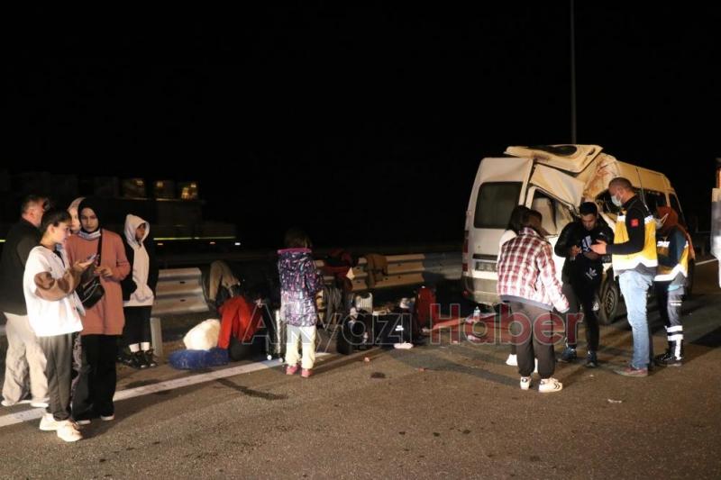 TEM'deki kazada 5 sporcu dehşeti yaşadı